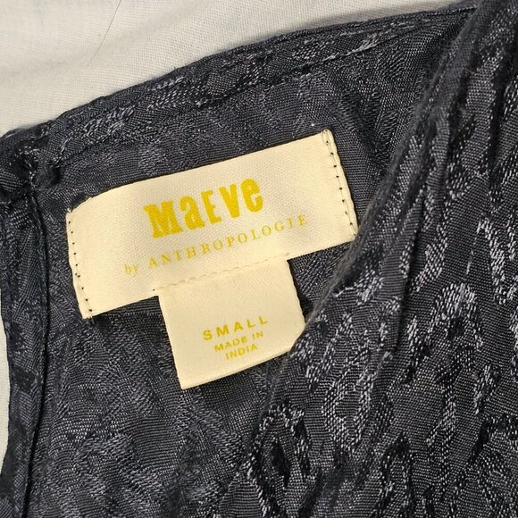 Anthropologie Maeve Wide Leg Jumpsuit Women Size S Blue Deep side Slits - Picture 13 of 14